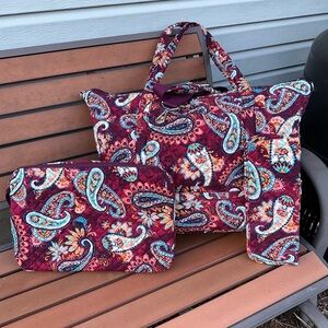 Vera Bradley Paisley Jamboree Travel Set